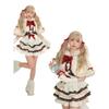Santa Dress Cosplay Snowman Cute Christmas Lolita Outfit Costume [Cos Kingdom] Women's (XL)