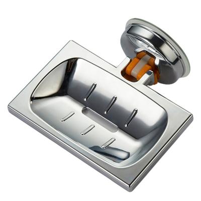 Bathroom Soap Dish Box Storage Plate Tray Holder Supplies Suction Cup Drain Soap Dish
