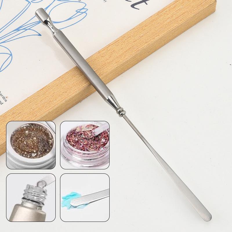 Nail Art Lidschattencreme Rührstab Edelstahl Metall Gel Rührwerkzeug Spatel Nadel Nagelzubehör und Pigmente Mischwerkzeuge