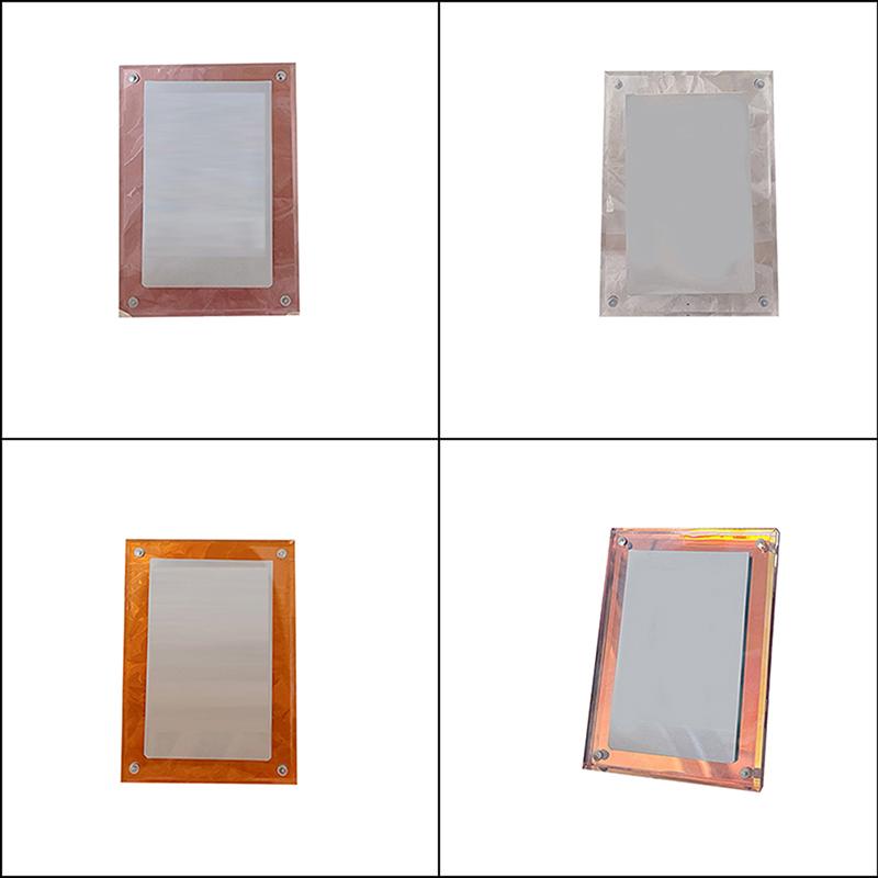 Modern Magnetic Acrylic Photo Frame,Gradient Clear Picture Stand for Desktop Decor & Fridge,Minimalist Polaroid Card Holder,Creative Gift