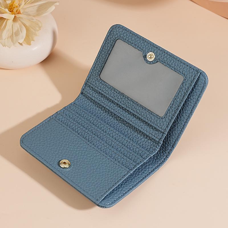 Women's RFID Mini Cowhide Wallet: Ultra-Thin Genuine Leather Anti-Magnetic Card Holder & Coin Purse