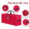 Large Christmas Tree Storage Bag Waterproof Tub Xmas Tree Decoration Wreath Storage Box Handles Organizer for Home