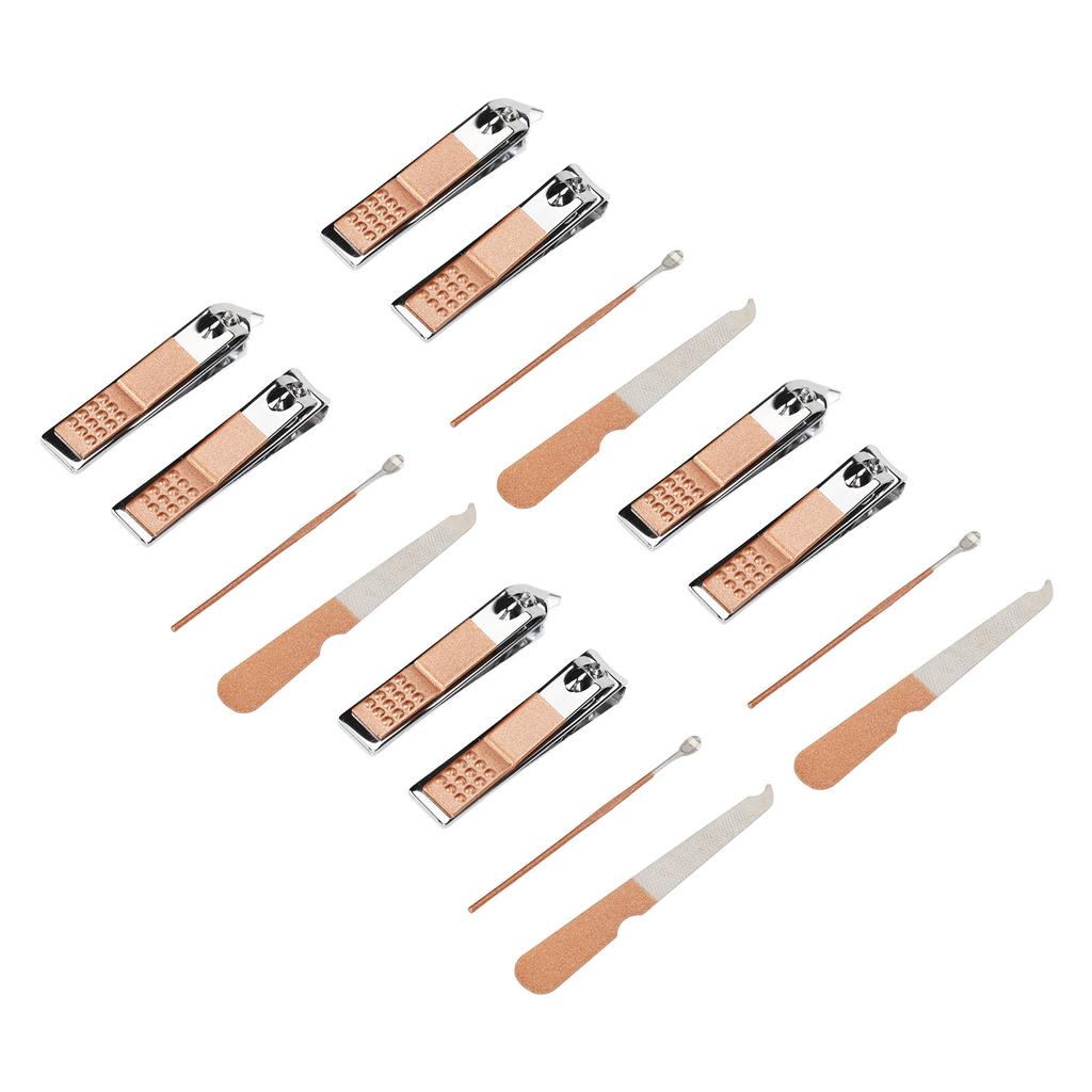 4 Set Nail Clippers Beauty Tools Stainless Steel Ear Spoons Nail Files Grooming Manicure Set with Pi
