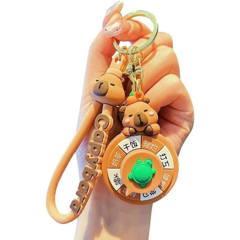 [LeChengMM] Capybara rotating keychain. cute cartoon bag charm