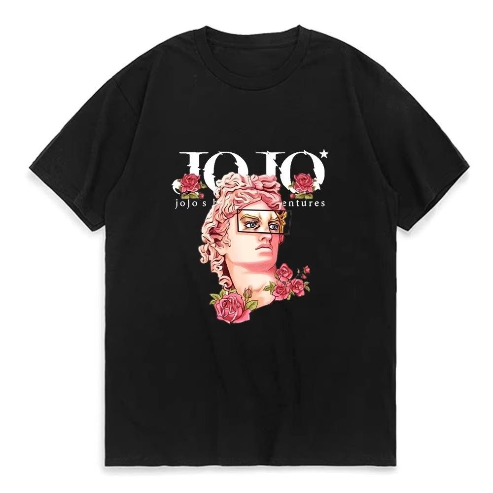 2026 Новая футболка для всей семьи Jojo Steel Ball Run, унисекс, оверсайз, уличная одежда, аниме, Джонни Джостар, графическая футболка с коротким рукавом