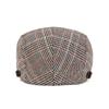 Plaid Cap Men's British Beret Retro Forward Hat Newsboy Hat