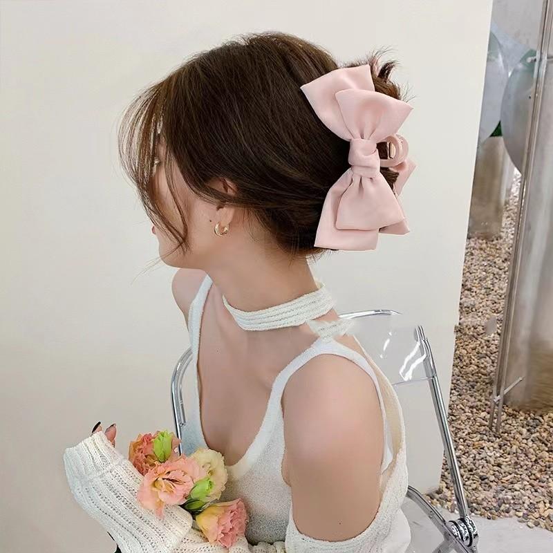 3Pcs/2Pcs Super Large Bowknot Grip Clip Cute Hair Clip High-End Clip Hair Accessory