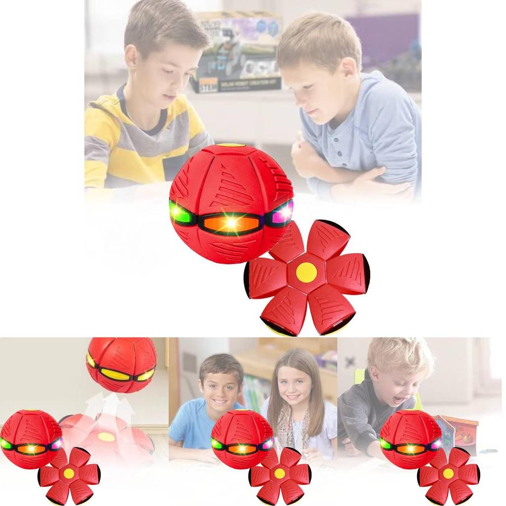 Colorful Glow In The Dark Flying Saucer Bouncy Ball For Indoor Outdoor Fun Toys
