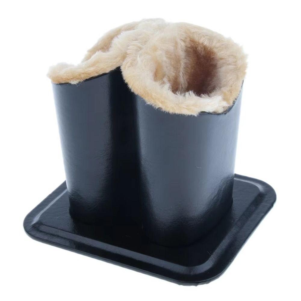 Lined Eyeglasses Holder PU Leather Pattern Double Glasses Stand Case Protective Anti-scratch Glasses Storage Organizer Unisex