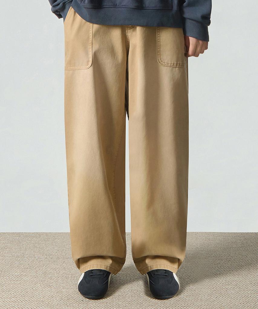Dimiteulibeullaeg Essential Fade Wash Fatigue Pants_Beige