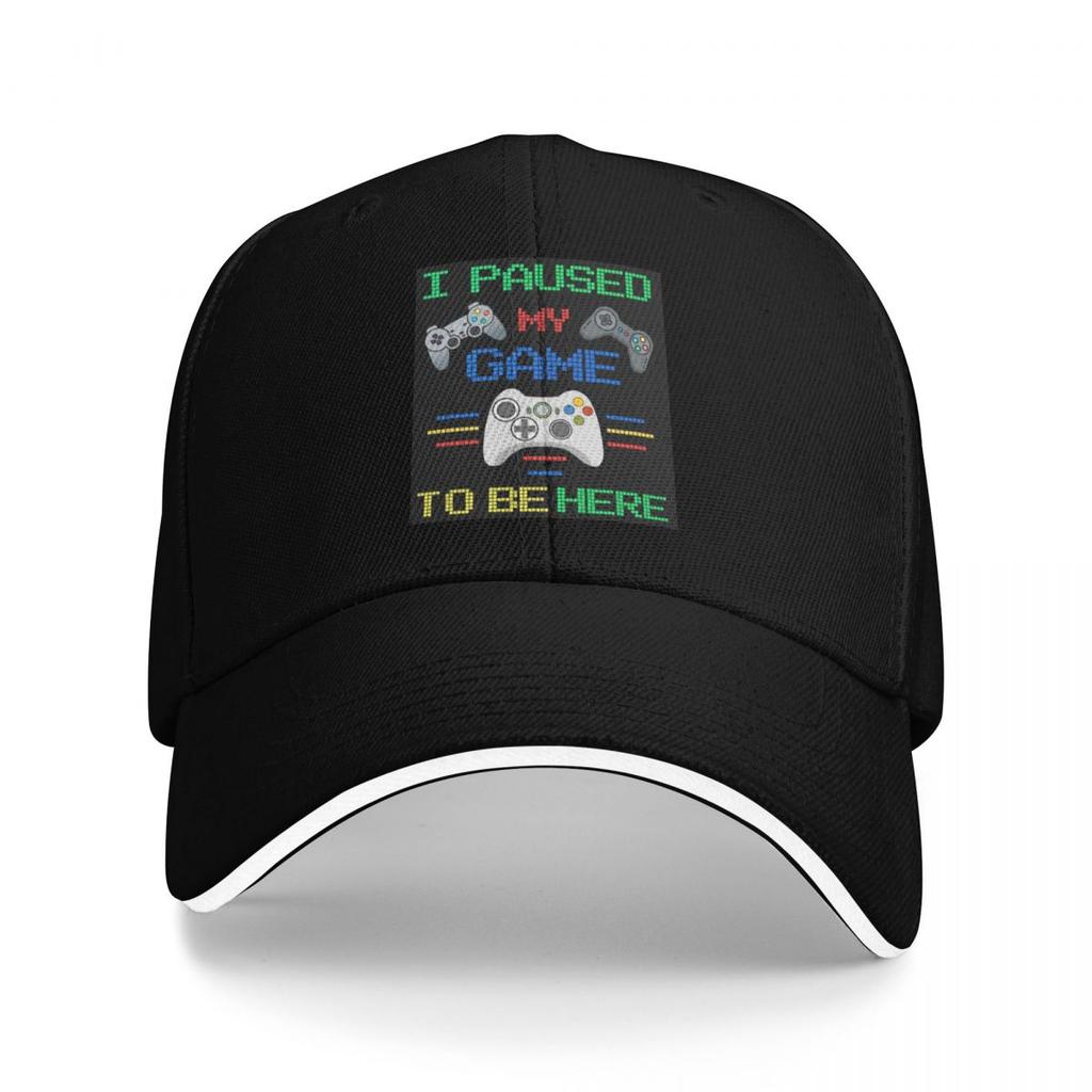 I Paused My Game To Be Here Game Controller Baseball Caps Snapback Baseball Hats Breathable Casual Casquette for Men And Women