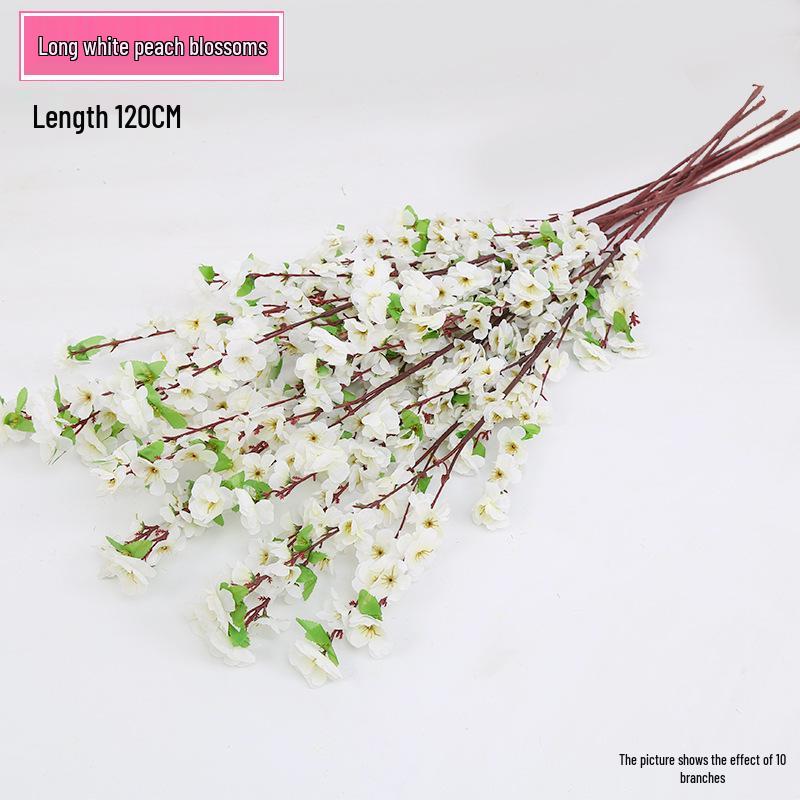 Silk Peach, Plum, and Cherry Blossom Arrangement – Indoor Floor Decoration