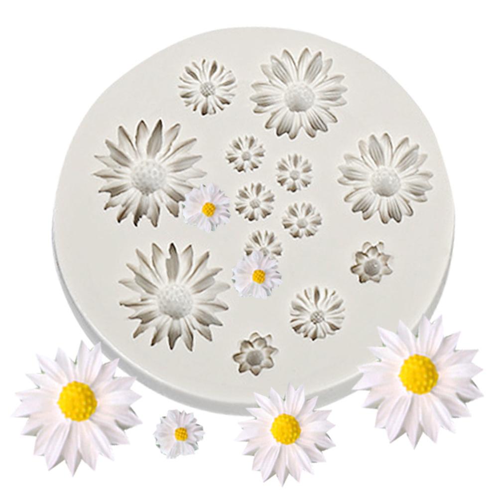 1PC Small Daisy Sun Flower Silicone Mold Fondant Chocolate Mold Aromatherapy Plaster Mold