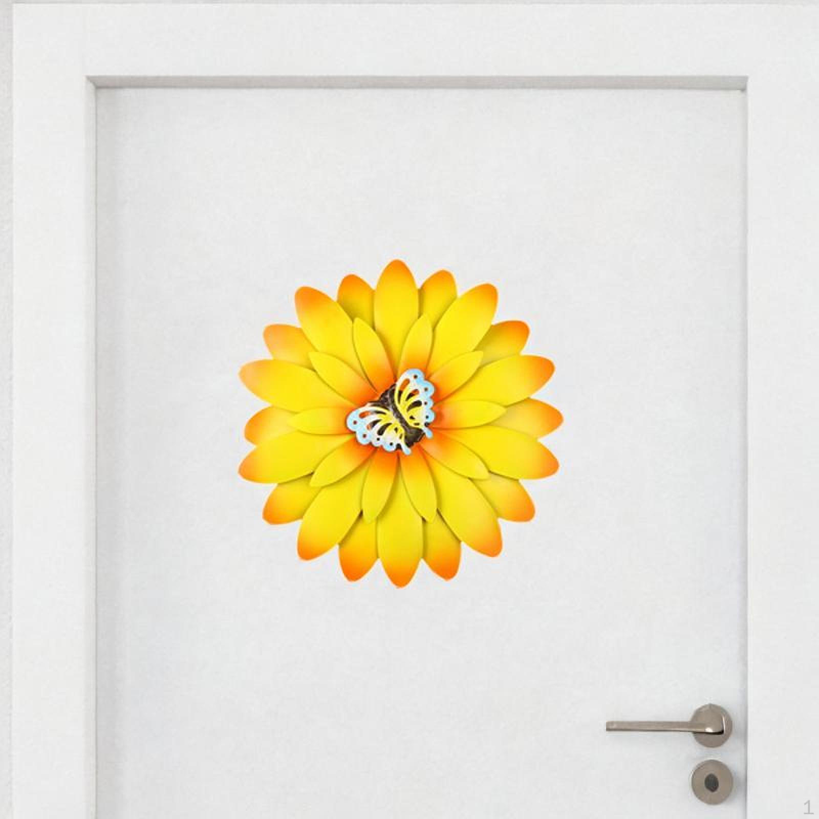 

Металевий настінний декор у вигляді квітів 20,5 см. Сучасний простий монтаж, підвісне мистецтво. Милі квіти. Прикраси для жовтий