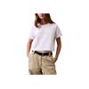 Minimalist Comfortable Short Sleeve Logo T-Shirt Women Tops Bright-White 47AB814-YAA