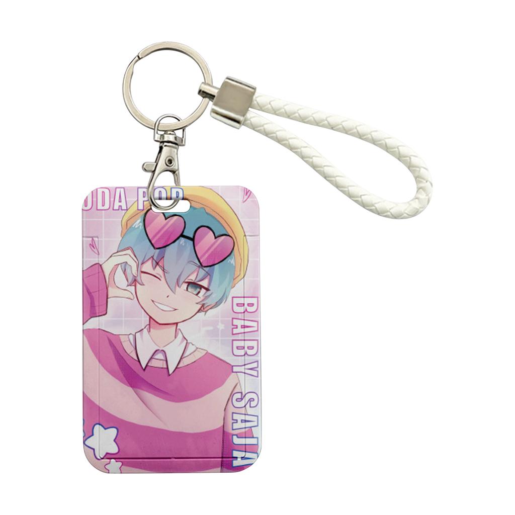 Anime Peripheral Slide Card Holder Transportation Card Campus Card Water Card ID With Long Lanyard