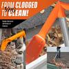 Roof Eaves Debris Removal No-Climb Gutter Cleaning Tool, Ground-Level Cleaner with 45-Degree & 120-Degree Multi-Angle Head, Home Exterior Supplies