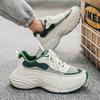 Thick-soled men's casual sports shoes 2025 New mesh lace-up breathable loafers Men's fashionable walking shoes