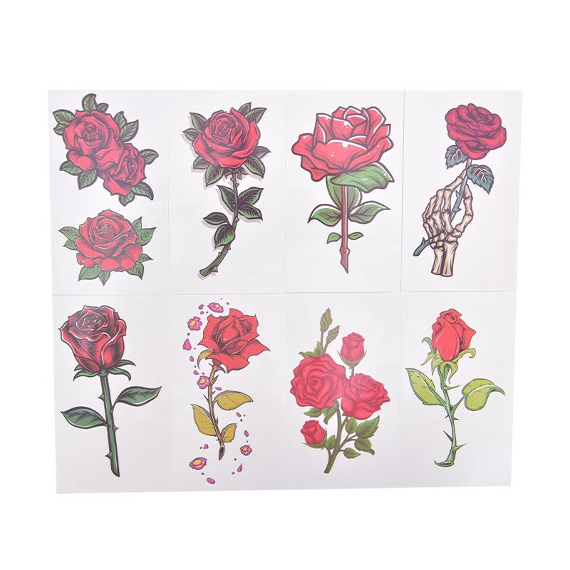 Waterproof Temporary Tattoo Stickers Beautiful Flower Rose Fake Flash Unisex