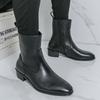 Classic Comfy Ankle Boots Botas Men's Casual Leather Chelsea Boots New Design High Top Shoes Pointed Toe Business Shoes