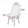 Jacquard Pattern Bar Chair Cover Geometric Texture Shell Chair Slipcover  Dining Room Use