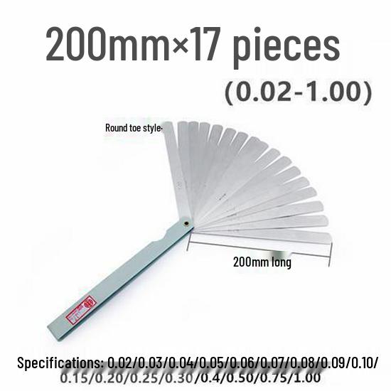 Precision Metric/Inch Feeler Gauge: 0.02-1.0mm Thickness Gauge Ruler Micrometer