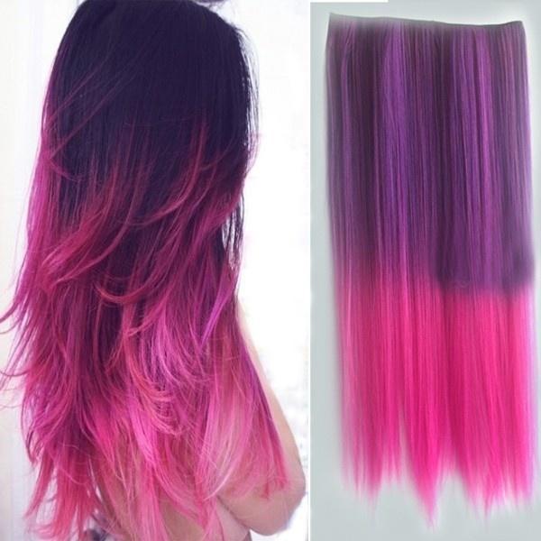 

Голова Длинный Постепенный Синтетический Широкий Наращивание Волос Парики