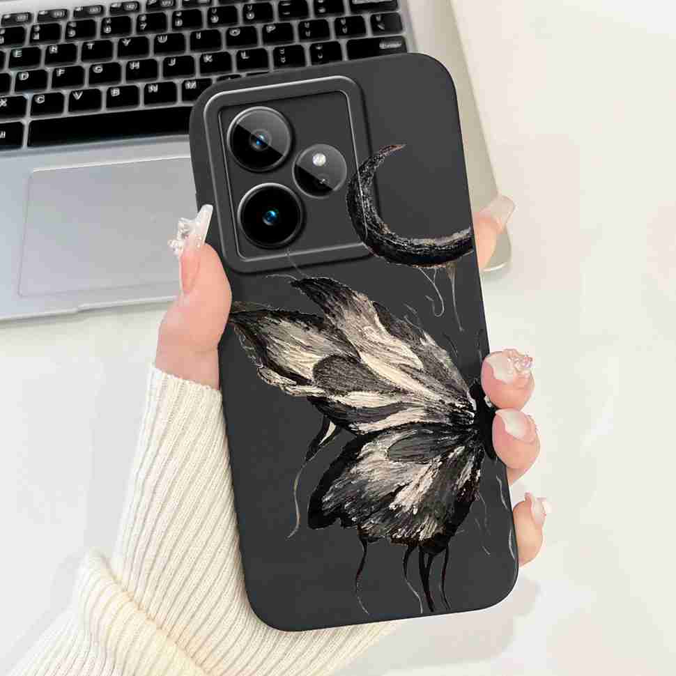 For Realme GT 7 5G 6.78" Case RMX5061 Cartoon Panda New Flower Collection Soft Silicon Cover For Oppo Realme GT7 5G Phone Shell