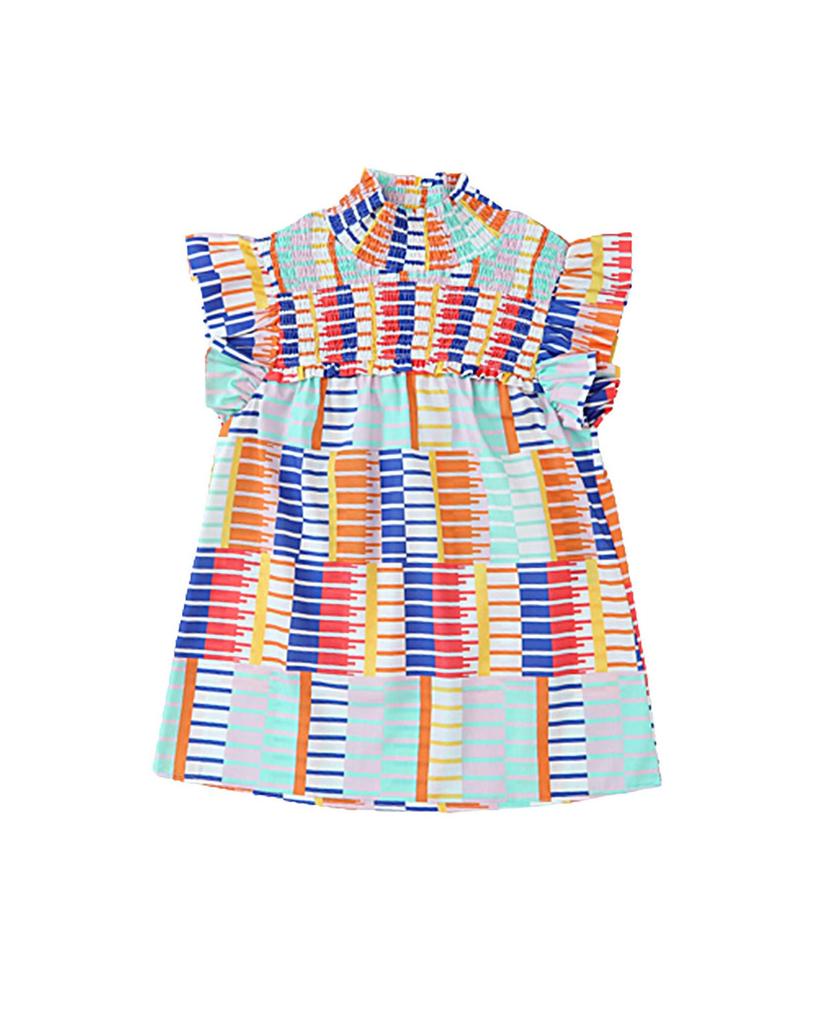 Azura Exchange Striped High Neck Flutter Top