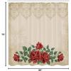 Country-Style Shower Curtain With Vibrant Daisy And Butterfly Floral Pattern, Durable Fabric For Bathroom Decor