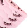 7 Pairs Half Lashes with Clear Band Wispy Eyelashes Natural Look 3D Lashes Short Cat Eye Lash Fake Eyelashes