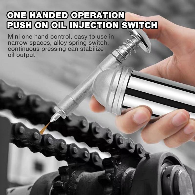 Mini Grease Injector 80cc Capacity Needle Nozzle Tool 1000PSI Output Pressure Handheld Oil Injector for Impact Wrench
