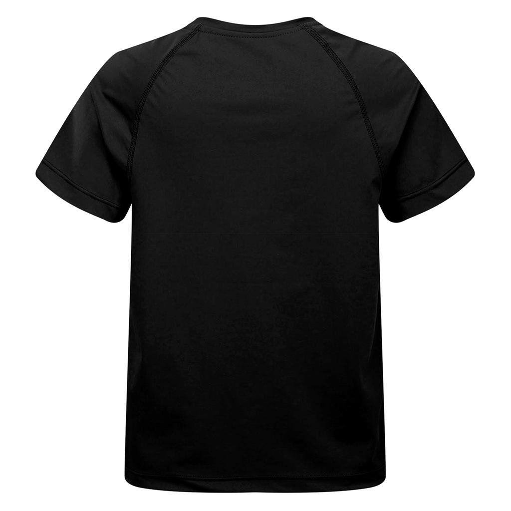 Girls Sports Top Quick Drying Fabric Solid Color Short Sleeve Round Neck Athletic Shirt