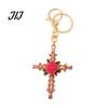 Zinc Alloy Keychain Retro Rhinestone Rose Keychain, Golden Plated Key Ring for Purse Charm Men Women, Pendant Handbags Backpacks Decoration