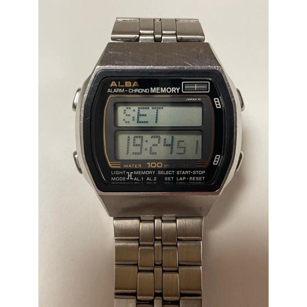 Used ALBA ALARM-CHRONO MEMORY SEIKO Y771-502A