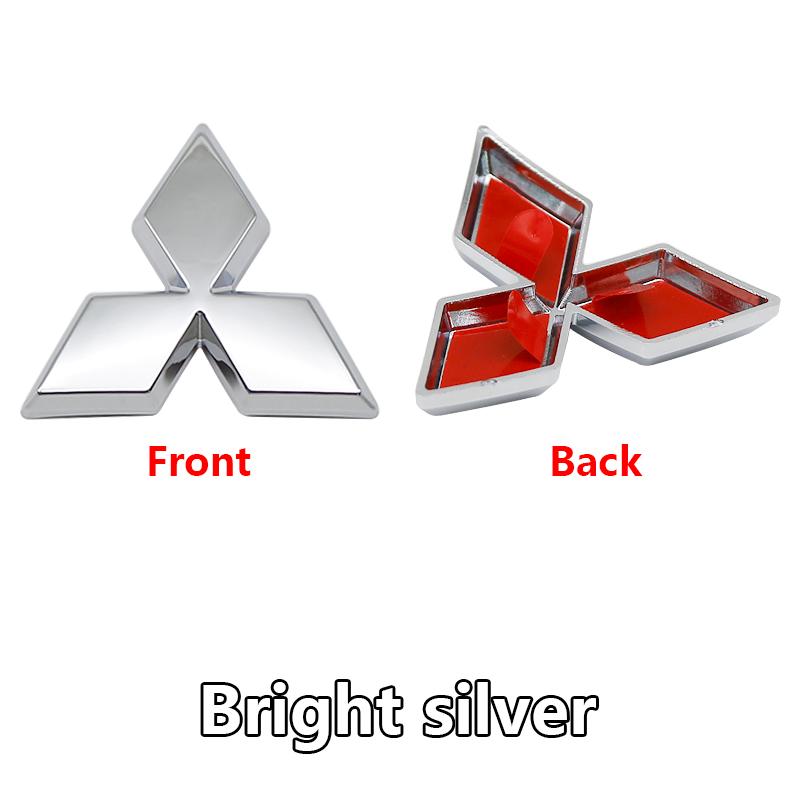 ysdf5 For Mitsubishi Pajero Xpander Space Star Ralliart Delica ASX 1Pc Mitsubishi Logo Steering Wheel Decal 3D Sticker Car Badge Logo