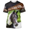 Fashion Love Horse Animal Pattern Tshirt For Men 3D Print Men's Harajuku O-Neck Short Sleeve Oversized Tee Shirts Tops