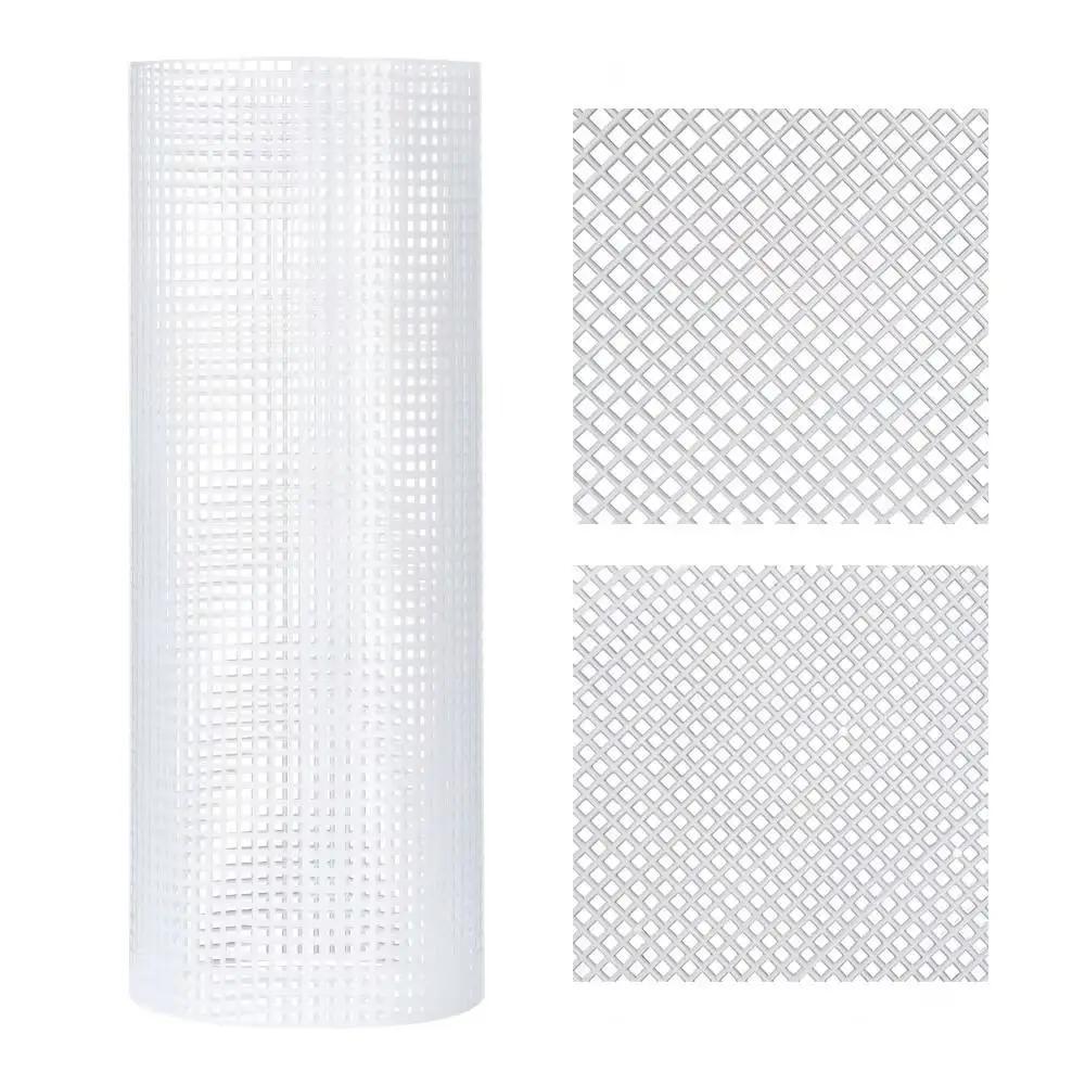 Manualidades DIY Malla de Bolsa de Plástico Rejilla Duradera 33x50CM Hojas de Bolsa de Lona Malla Negra Blanca