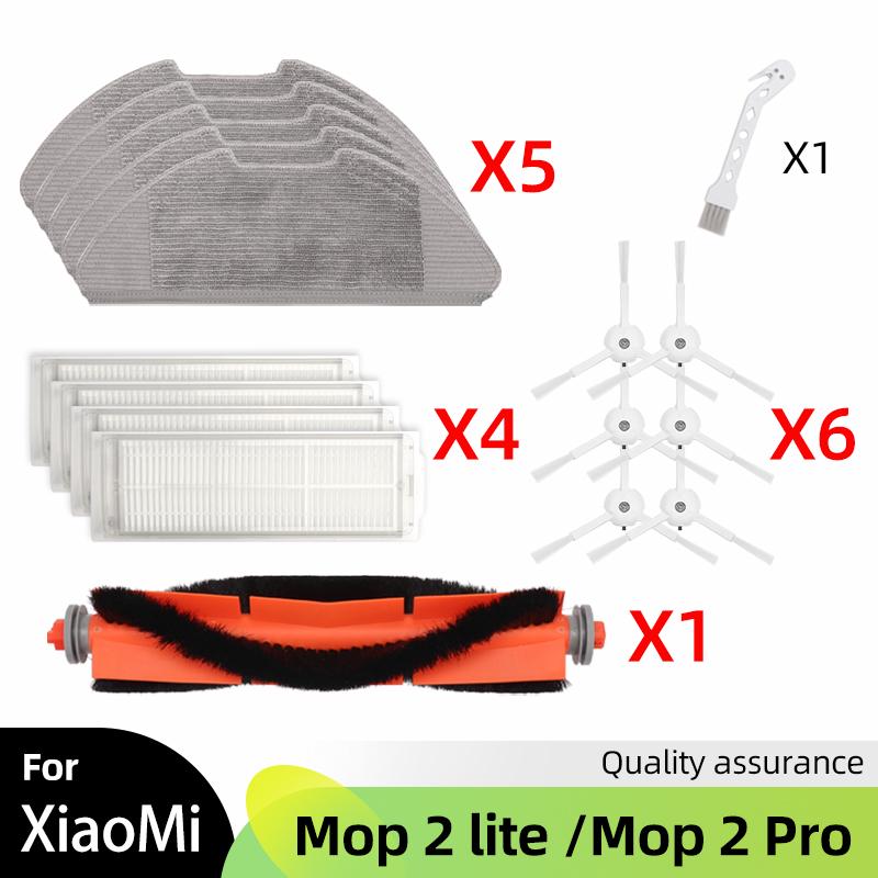 For Xiaomi Mijia Robot Vacuum Mop 2 Lite / Mi Robot Vacuum Mop 2 Pro / MJSTL / MJST1SHW Parts Main Side Brush Hepa Filter Mop