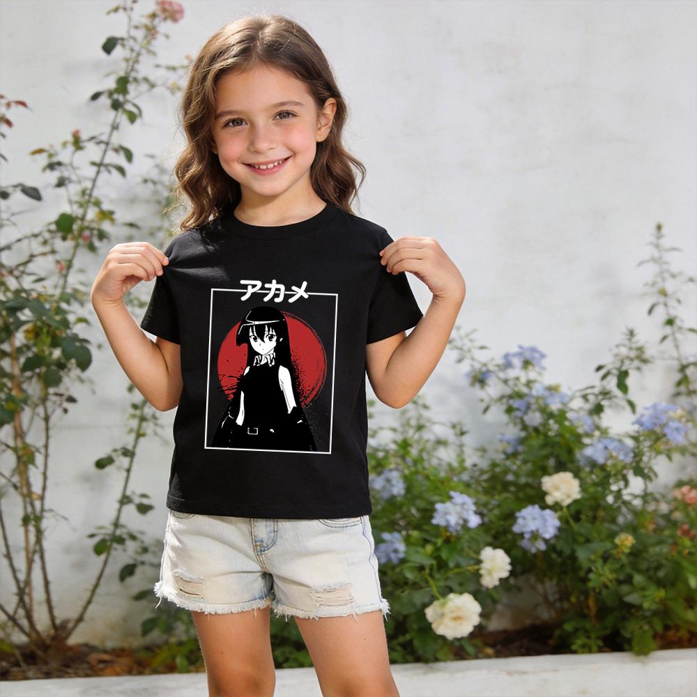 Akame Ga Kill Akame Anime Print Cotton Kids Boys Girls Short Sleeve T Shirt Soft Casual Summer Tee Top