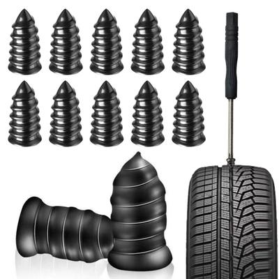 20/40/60/80Pcs Tire Repair Rubber Nails Kit Heavy Duty Screw-in Tire Repair Nails Car Motorcycle Truck Vacuum Tires Puncture Repair Screws