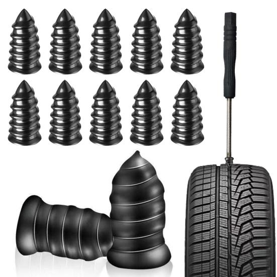 20/40/60/80Pcs Tire Repair Rubber Nails Kit Heavy Duty Screw-in Tire Repair Nails Car Motorcycle