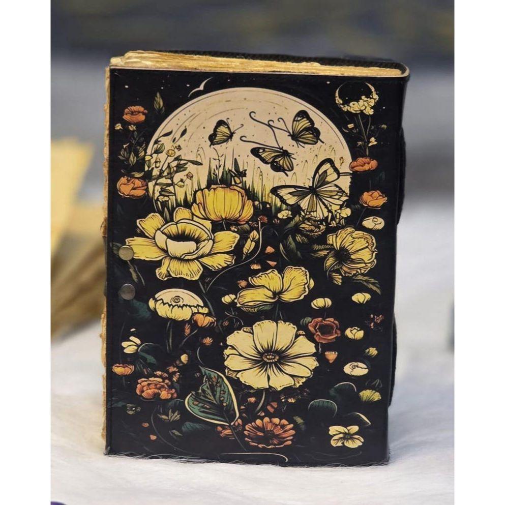 Fox Leather Journal | Handmade Vintage Diary with Lock | Woodland Notebook | Grimoire Journal | Book of Shadows