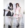 Frauen Dienstmädchen Outfit Lolita Cosplay Niedlich Sexy Erotisch Kawaii Café Kostüm Schwarz Weiß Uniform Schürze Kleid Niedliche Schleife Kostüme