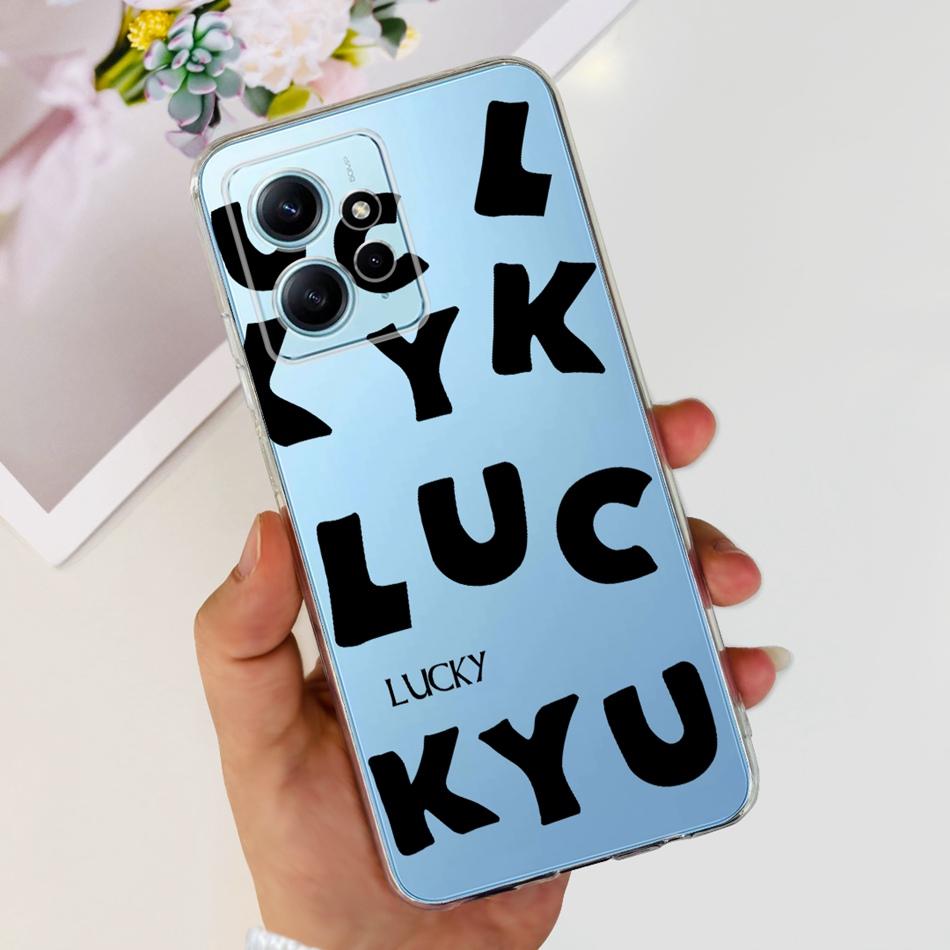 For Xiaomi Redmi Note 12 Case Redmi Note12 4G Global Cute Painted Soft Silicone TPU Phone Back Cover Bumper