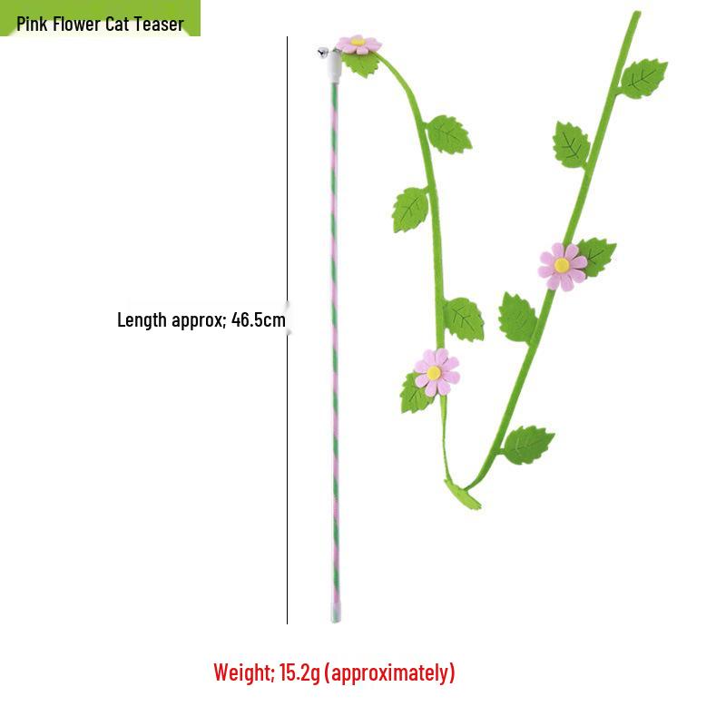Pet Supplies Feather Bell Fairy Teaser Wand Collection - Interactive Cat Toys