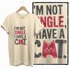 COOLMIND 100% cotton BEIGE cat print exclusive graphic women T shirt big size loose cotton cat lover women tshirt LOVELY cat tee
