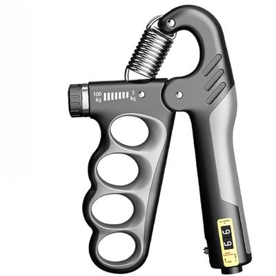 Aparat de antrenament pentru forța prizei, Întăritor pentru priza mâinii cu rezistență reglabilă 5-100 kg(5-100KG), Contor Automat, Design Ergonomic, Întăritor pentru Antebraț