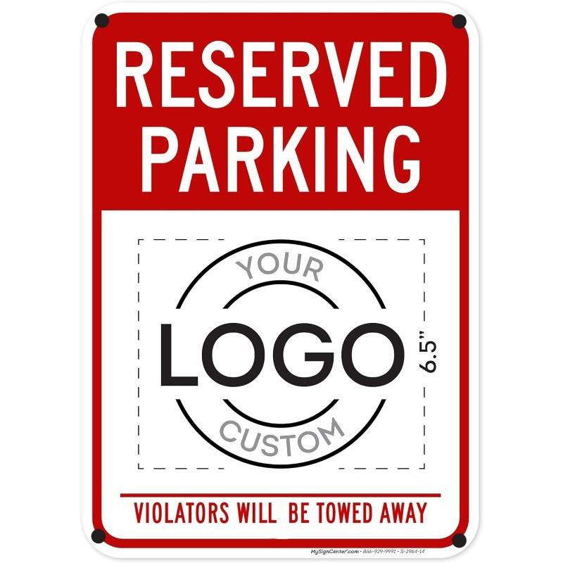 1pc 12"x18" SmartSign Custom Reserved Parking Sign | USA-Made 63 Mil Laminated Rustproof Aluminum | Add Logo/Text, Reflective Op