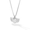 Korean Wing Heart Pendant Necklace, 18K Gold Stainless Steel Clavicle Chain, Trendy Internet Celebrity Style Jewelry
